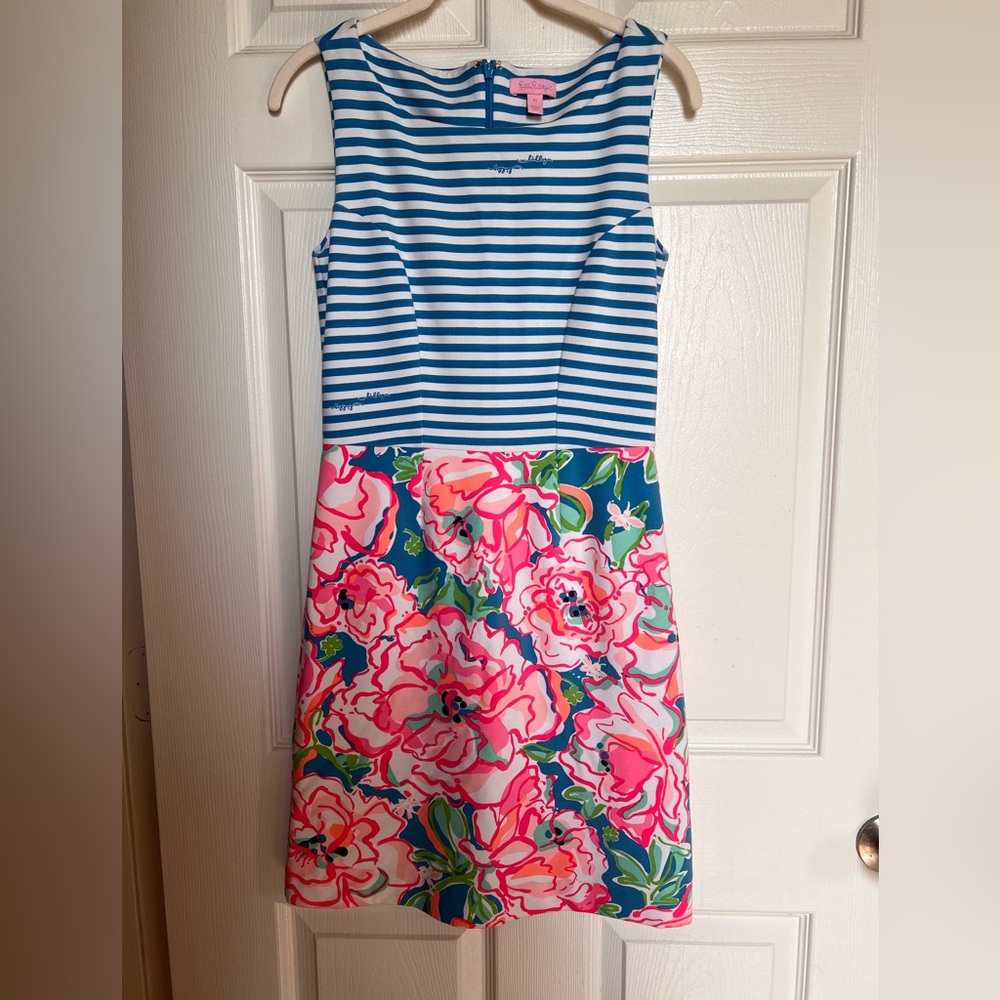 Lilly Pulitzer Julianna Dress Lucky Charms X Chin Chin Stripe